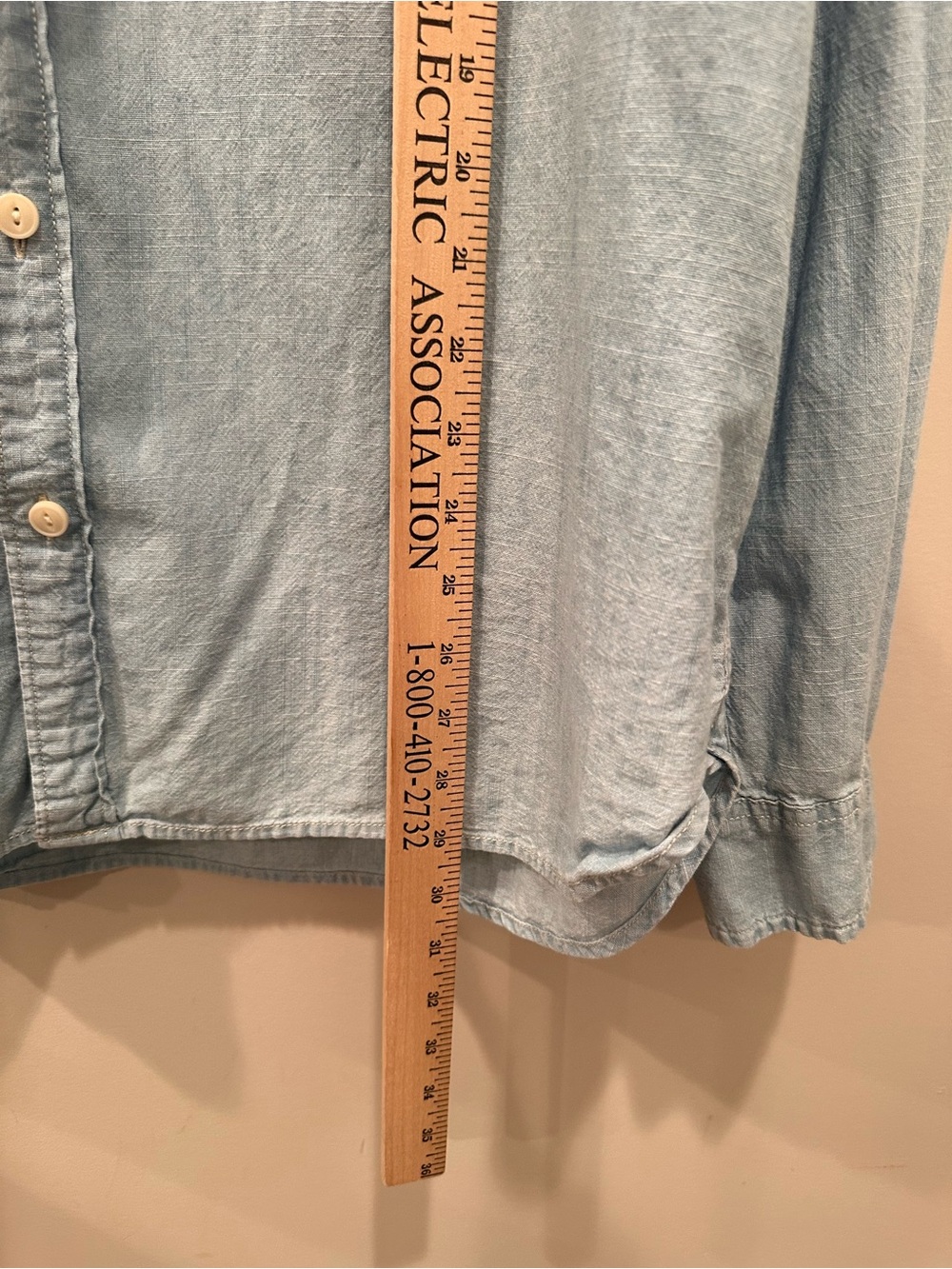 J. Crew Factory Chambray Classic Button Down Top Neutral Versatile Sz 2X - Picture 6 of 16